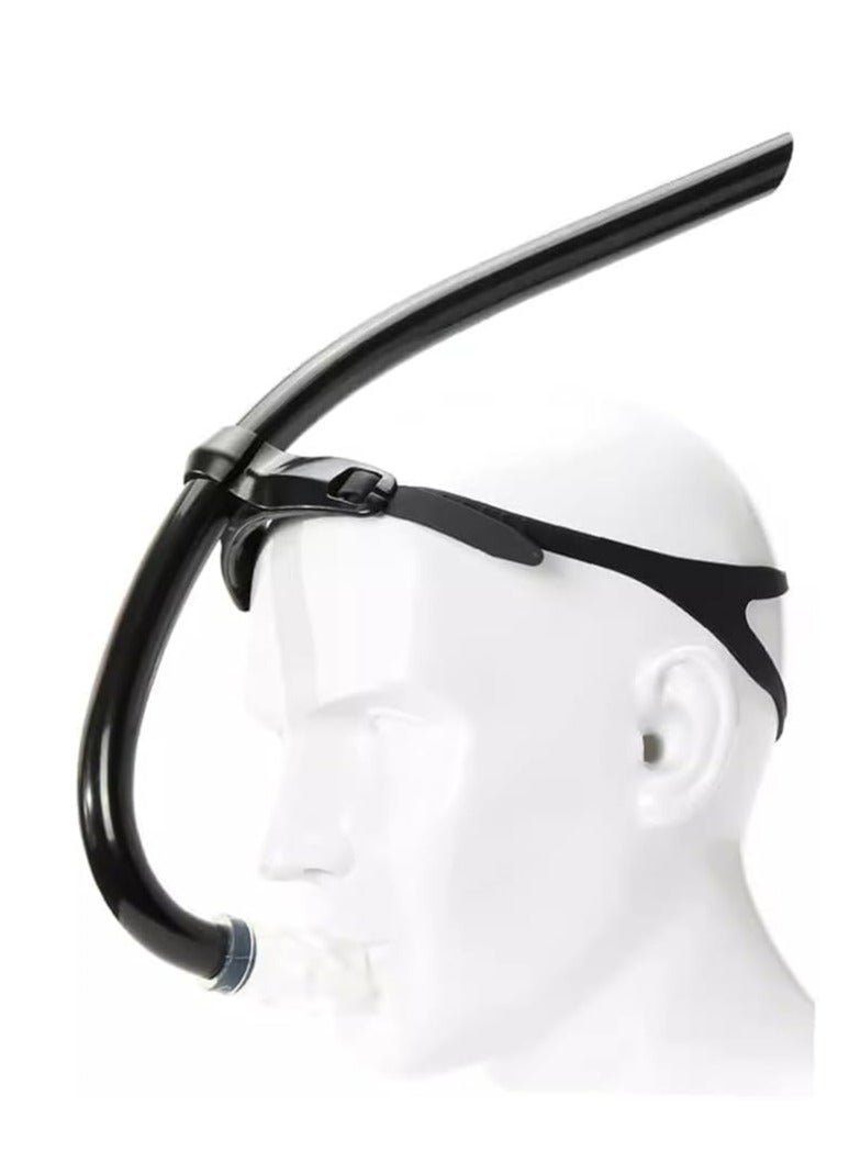 Generic Swimming Front Snorkel with Silicone Mouthpiece Comfortable and Safe Swimming Experience (Black) - Image 3