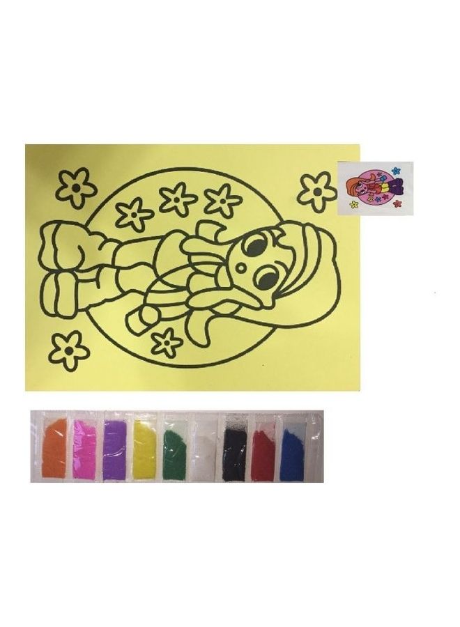 NIBEMINENT Sand Art Creative Kids Educational Learning Colouring Paper free sizecm - Image 1