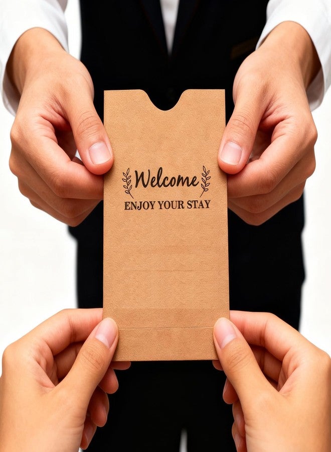 Besttile Key Card Envelopes,Welcome,Enjoy Your Stay Guest Room Key Sleeve Hotel Guest Room Access Hotel Key Card Protector,200 Pcs - Image 5