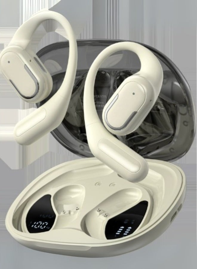 Newmine Newmine Earhook Sports Headphones - Directional Privacy Sound™ | 46 Hours Of Playback | Enc Calls | Ipx7 Sweatproof | Ultra-Light 9g - Off White  - Image 4