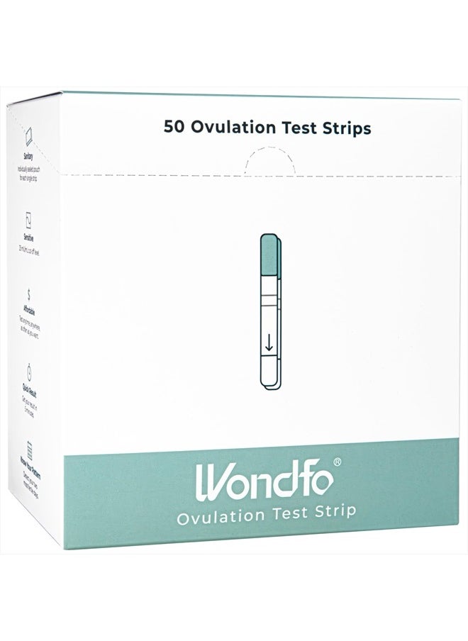 Wondfo - Ovulation Test Strips - Women Fertility Tracking and Pregnancy Planning with Cycle-Detecting LH Surge - Highly Sensitive and Fast Result at Home Kit (50 Count) - Image 1