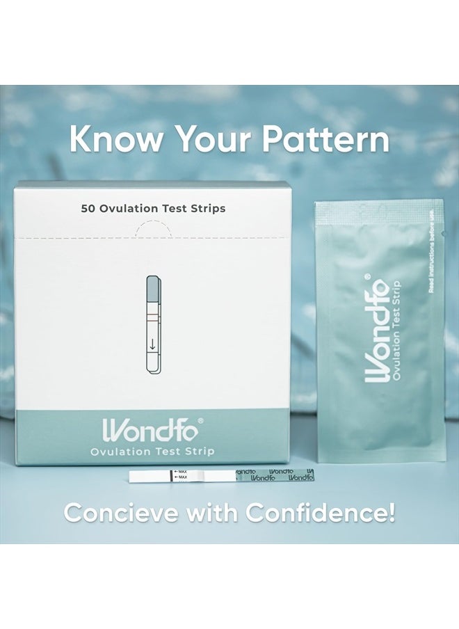 Wondfo - Ovulation Test Strips - Women Fertility Tracking and Pregnancy Planning with Cycle-Detecting LH Surge - Highly Sensitive and Fast Result at Home Kit (50 Count) - Image 1