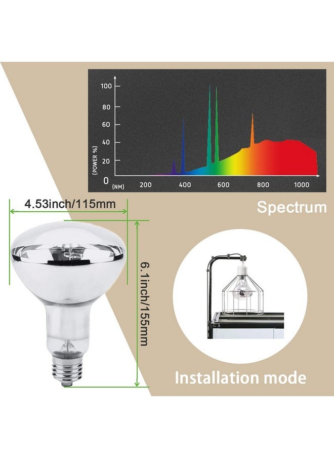 MIXJOY - 160W Reptile Heat Lamp Bulb, Full Spectrum Uva Uvb Reptile Light Bulb, Uvb Light For Reptiles And Amphibians Use - Image 1