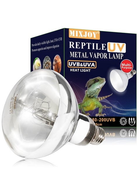 160W Reptile Heat Lamp Bulb, Full Spectrum Uva Uvb Reptile Light Bulb, Uvb Light For Reptiles And Amphibians Use