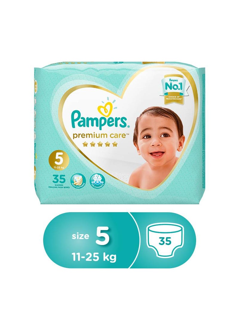 Pampers Premium Care Diapers Size 5, Junior, 11-25 Kg (35 Diapers) - Image 1