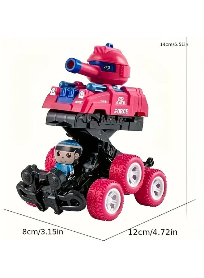 Red Transforming Toy Truck Automatic Power Drives Off Road Adventure Vehicle - Image 1