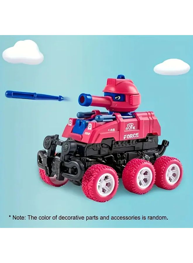 Red Transforming Toy Truck Automatic Power Drives Off Road Adventure Vehicle - Image 3
