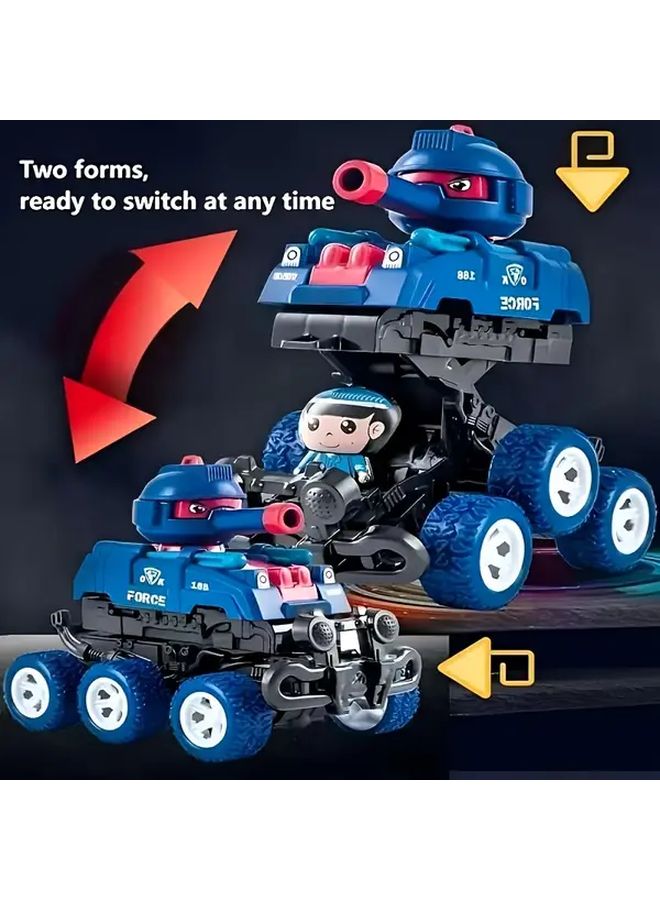 Red Transforming Toy Truck Automatic Power Drives Off Road Adventure Vehicle - Image 4