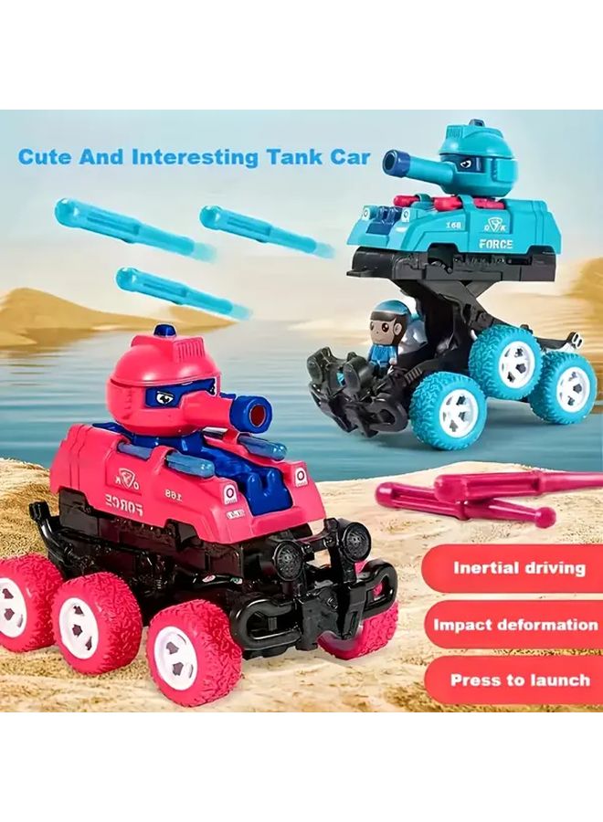 Red Transforming Toy Truck Automatic Power Drives Off Road Adventure Vehicle - Image 5
