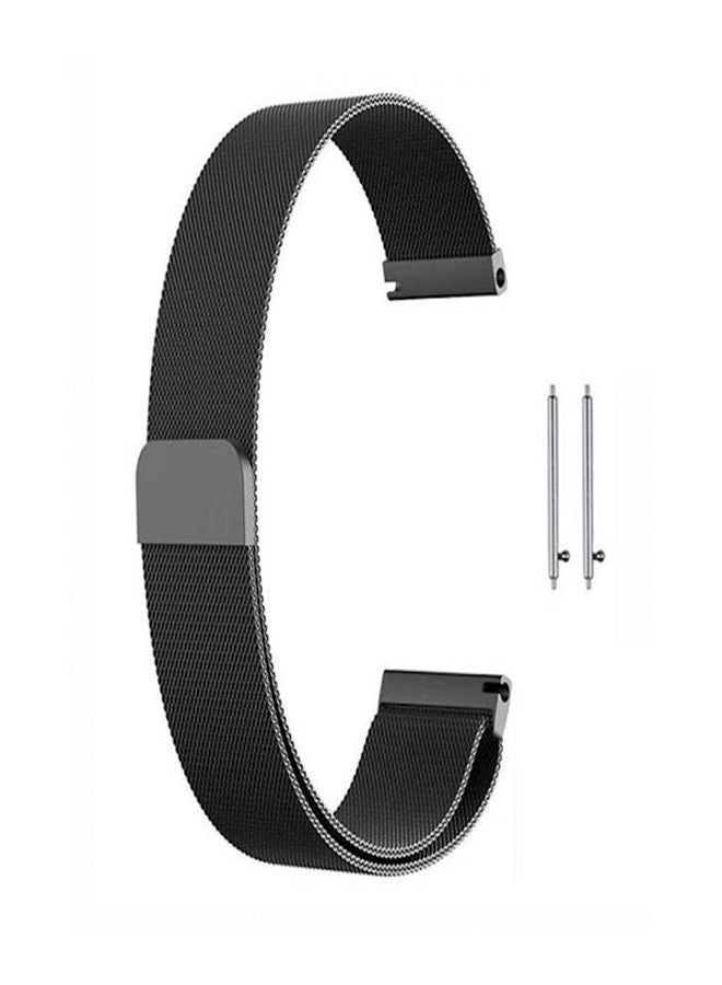 NIBEMINENT Samsung Galaxy Watch 46Mm Sm R800 Premium Strong Magnetic Lock Stainless Steel Smart Band Strap Black - Image 2