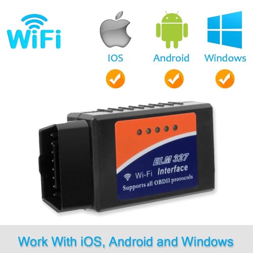 PARANNIC Elm327 WiFi OBD2 Interface Can Bus Scanner Diagnostic Tool with Original 25k80 Chip Support iOS/Android V2.1 - Image 3