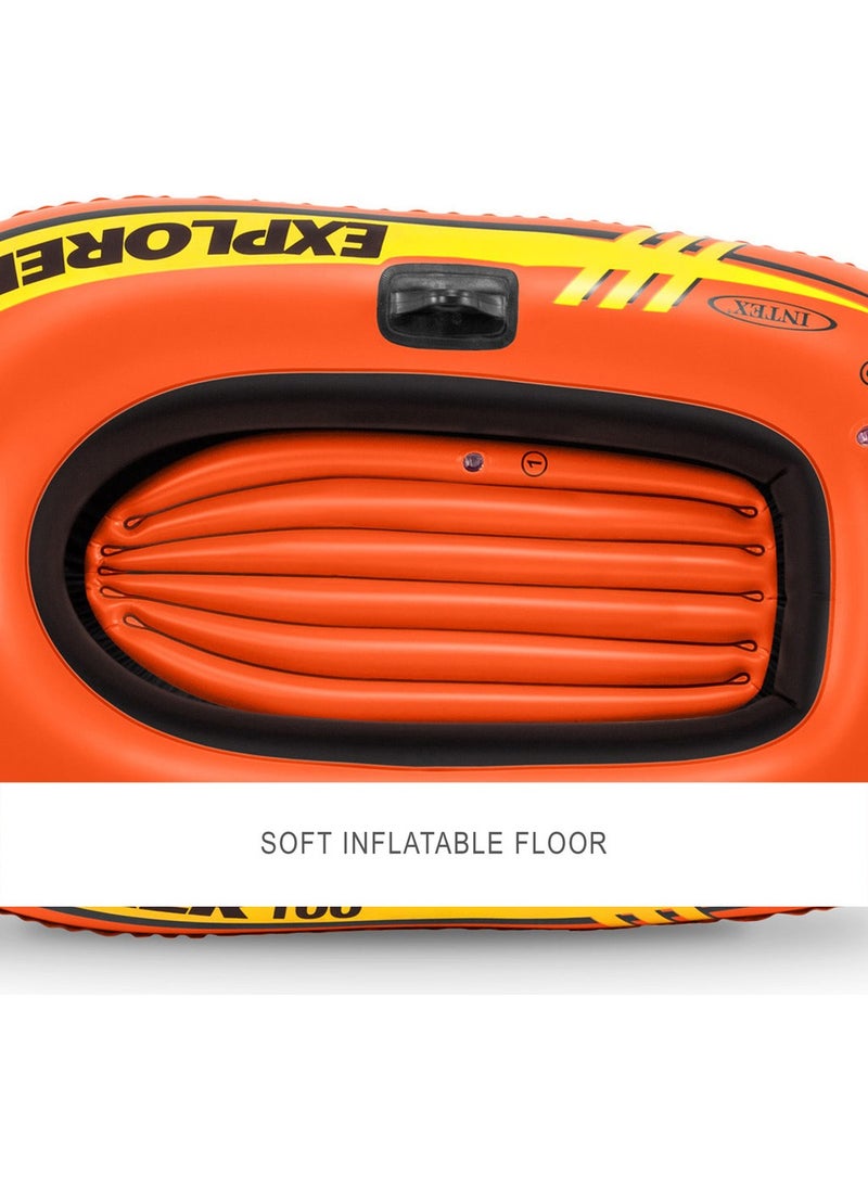 INTEX Inflatable Riding Boat - Riding Boat Inflatable - Sea Boat - Pool Boat - Children's Boat Explorer 100 - 147X84X36 Cm.  - Image 2