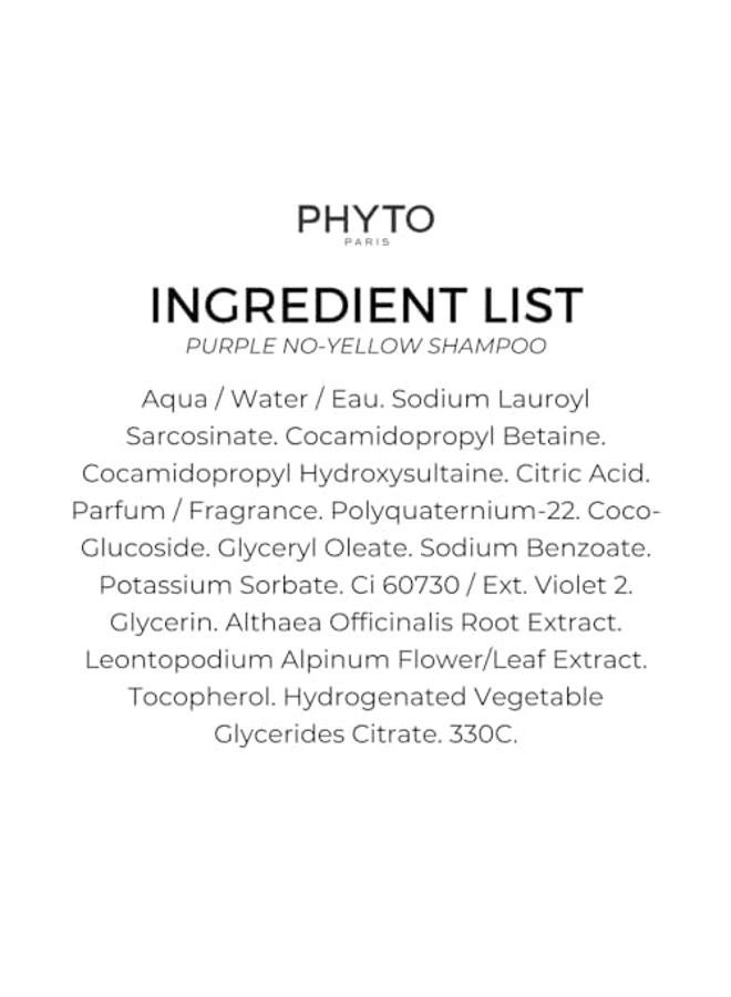 Phyto Purple No Yellow Shampoo - Colour Depositing Purple Shampoo, Anti Brass Toning Shampoo Neutralizes Yellow Tones and Enhances Shine|250 ml - Image 4