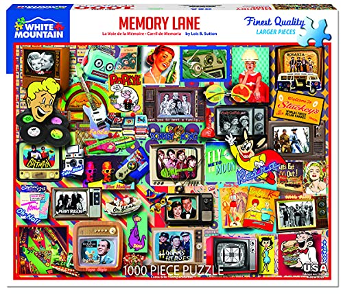 White Mountain Puzzles Memory Lane 1000 Piece Jigsaw Puzzle - Image 1