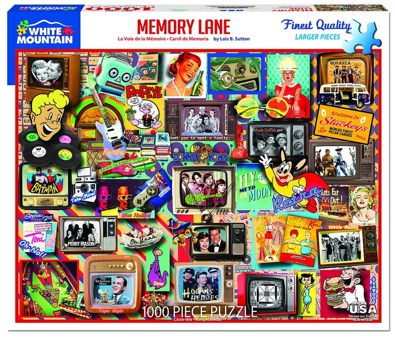 White Mountain Puzzles Memory Lane 1000 Piece Jigsaw Puzzle - Image 4