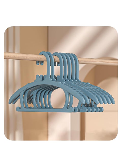 Kids Clothes Hangers 50Pcs Kids Plastic Hangers Closet Toddlers Kids Clothes Hangers Toddlers Coat Hangers with Ultra Thin and Durable Plastic Non-Slip Design Blue