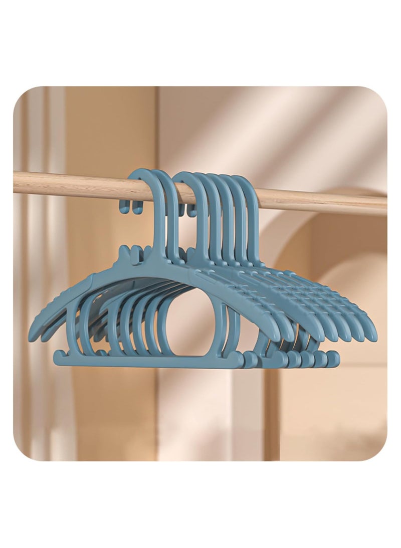 RATSAW Kids Clothes Hangers 50Pcs Kids Plastic Hangers Closet Toddlers Kids Clothes Hangers Toddlers Coat Hangers with Ultra Thin and Durable Plastic Non-Slip Design Blue  - Image 1