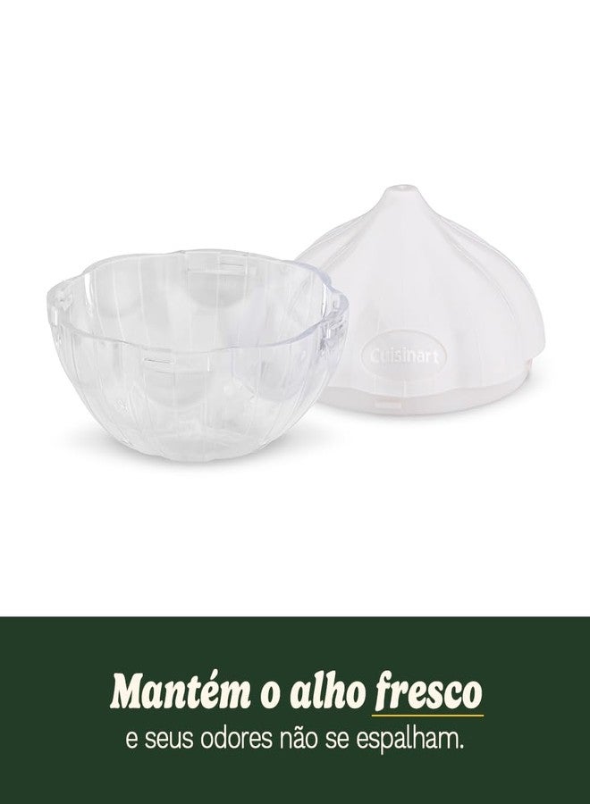 كويزينارت حافظة الثوم من كويزينارت فريش إيدج، لون أبيض، CTG-00-FEG - Image 2
