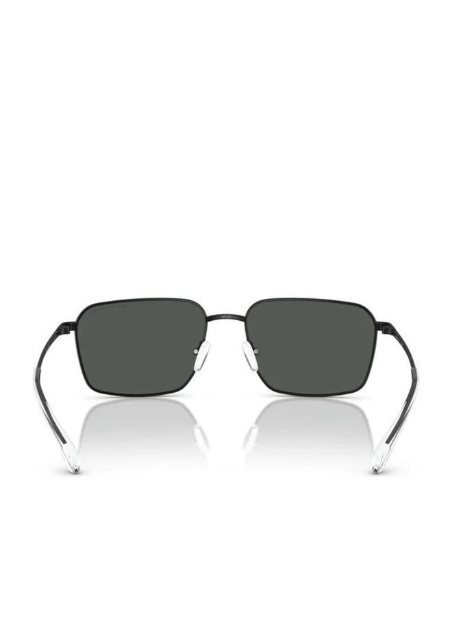 Armani Exchange Man RECTANGLE  SUNGLASSES- AX 2053S - lense size:57mm - MATTE BLACK - Image 2
