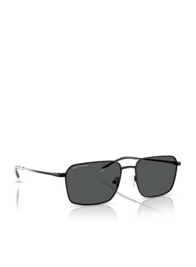 Armani Exchange Man RECTANGLE  SUNGLASSES- AX 2053S - lense size:57mm - MATTE BLACK - Image 1