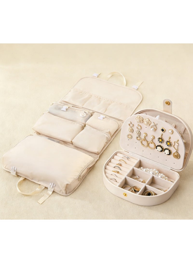 مجموعة متكاملة وفر 25 درهمًا إماراتيًا: مجموعة تنظيم السفر مع حقيبة ملابس قابلة للطي 7 في 1 + حافظة مجوهرات - Image 2