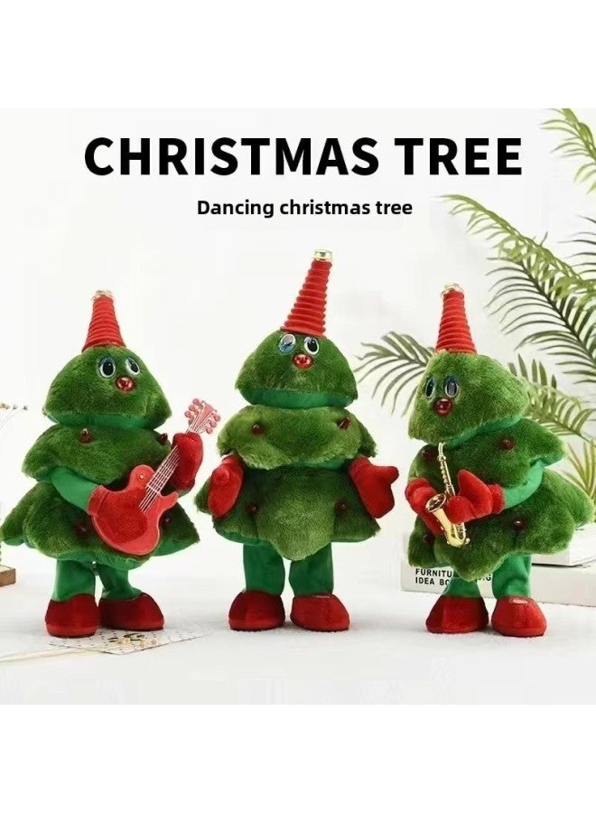 Loquat Singing And Dancing Tree Electric Rocking Plush Toy Glowing Tree  Gift-Color:Santa Claus - Image 3