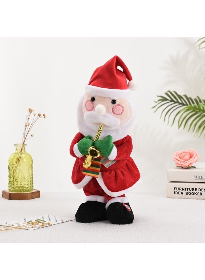 Loquat Singing And Dancing Tree Electric Rocking Plush Toy Glowing Tree  Gift-Color:Santa Claus - Image 5