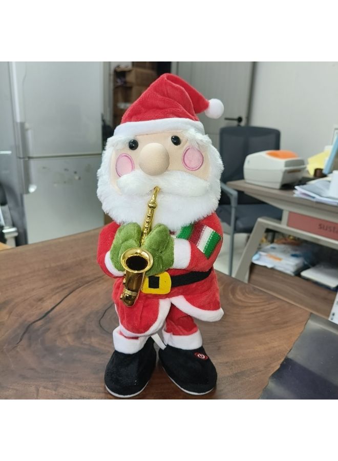 Loquat Singing And Dancing Tree Electric Rocking Plush Toy Glowing Tree  Gift-Color:Santa Claus - Image 1