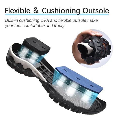 TRAILBLITZ Water Shoes Men Quick Drying Outdoor Hiking Barefoot Boat Footwear Aqua Shoes for Water Sport Waders Diving Hiking Sailing Travel Beach Wading Swimming Fishing Kayaking(10.5 Men, Black) - Image 3