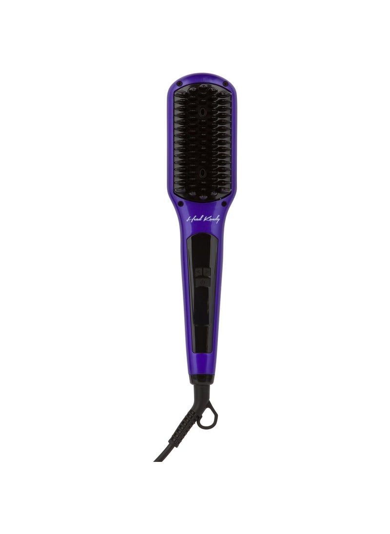 Head Kandy Head Kandy One Upper Hair Straightening Brush with Heat  Hot Brush with Ceramic Plating  Anti Scald Technology  Purple 