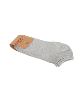 Ozzy Socks 5 Pairs Seamless Cotton Gray Unisex Booties Socks Summer Durable Heel and Toe  - Image 4