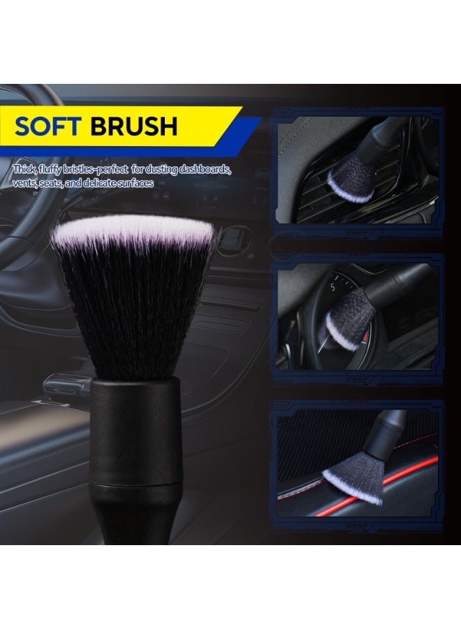 أوشيما 7PCS مجموعة فرشاة تفصيل السيارة ، مجموعة فرشاة تفصيل السيارة الناعمة للغاية ، مجموعة فرشاة تفصيل السيارات للسطوح الأنيقة للسيارات الفرشاة التفصيلية الداخلية لوحة التحكم الهوائية - Image 4