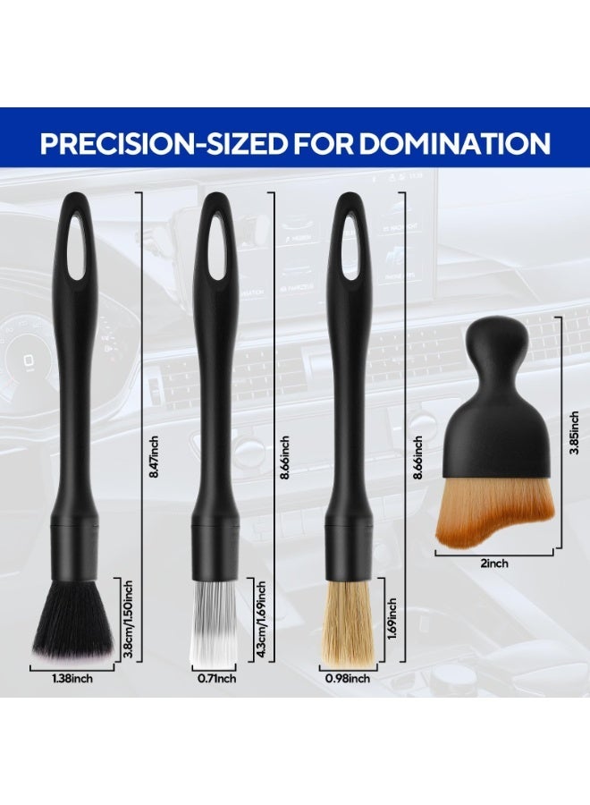 أوشيما 7PCS مجموعة فرشاة تفصيل السيارة ، مجموعة فرشاة تفصيل السيارة الناعمة للغاية ، مجموعة فرشاة تفصيل السيارات للسطوح الأنيقة للسيارات الفرشاة التفصيلية الداخلية لوحة التحكم الهوائية - Image 2