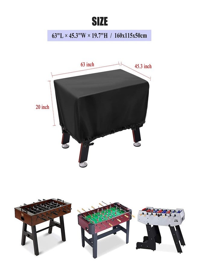 Andacar Foosball Table Cover - Waterproof football table Soccer Table Cover Outdoor Indoor Foosballs Table Covers - 57"L×45"W×30"H, Black - Image 5