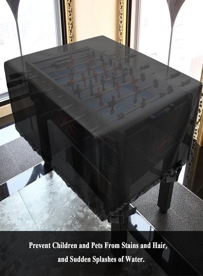 Andacar Foosball Table Cover - Waterproof football table Soccer Table Cover Outdoor Indoor Foosballs Table Covers - 57"L×45"W×30"H, Black - Image 2