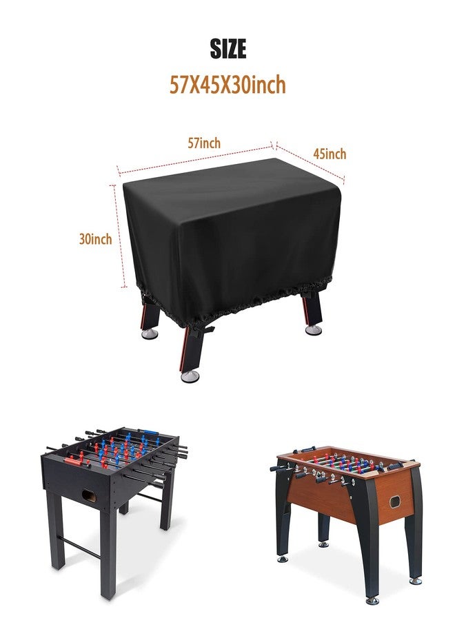 Andacar Foosball Table Cover - Waterproof football table Soccer Table Cover Outdoor Indoor Foosballs Table Covers - 57"L×45"W×30"H, Black - Image 4