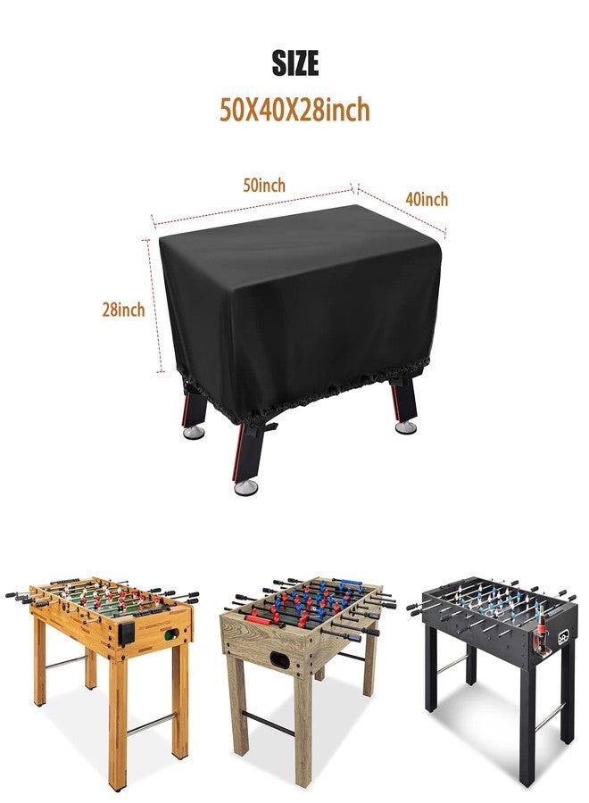 Andacar Foosball Table Cover - Waterproof football table Soccer Table Cover Outdoor Indoor Foosballs Table Covers - 57"L×45"W×30"H, Black - Image 3