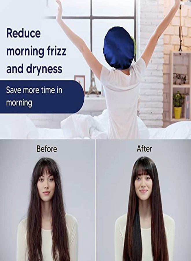 Libea Anti-Tangled Satin Bonnet, Protects your Hair from brekages, minimizes frizz, bonnets helps to keep hair hydrated (Black) - Image 3