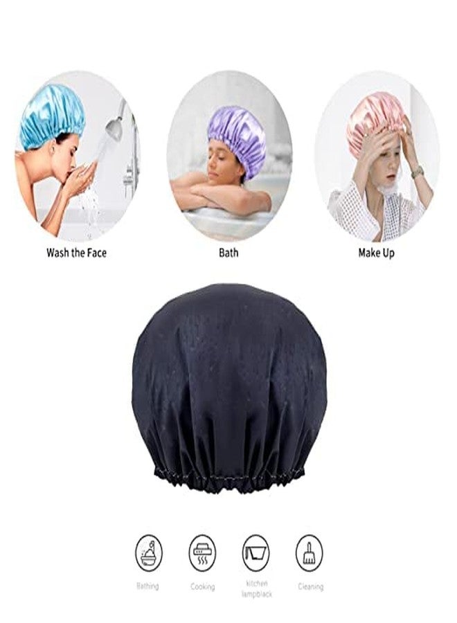 Libea Anti-Tangled Satin Bonnet, Protects your Hair from brekages, minimizes frizz, bonnets helps to keep hair hydrated (Black) - Image 5