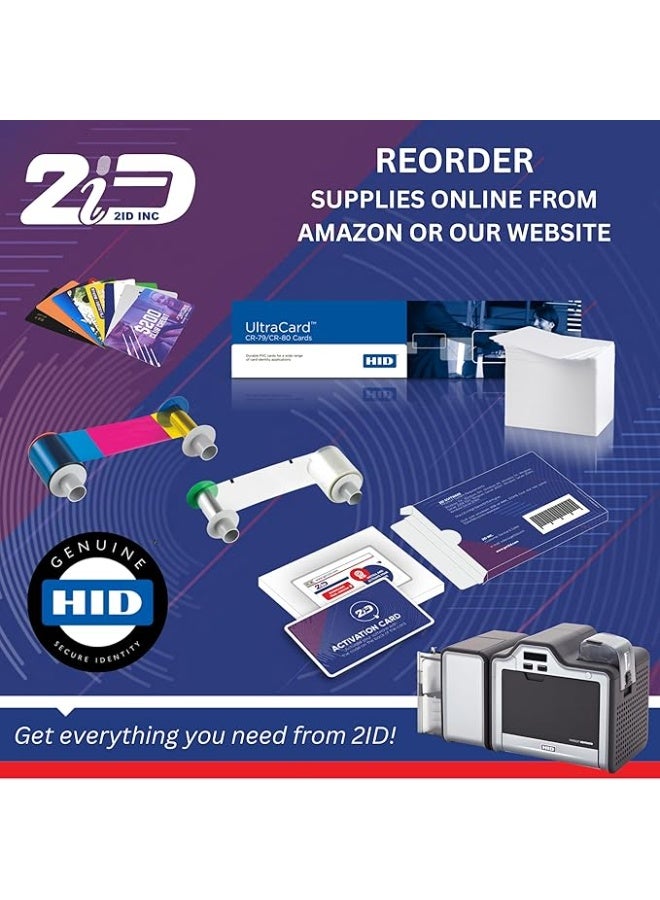 Fargo 2ID - Fargo 084500 - HID Fargo HDP5000/HDP5000e Re-Transfer Film, 1500 Prints | High Capacity - Prints Up to 1,500 Images Per Roll | Compatible with HDP5000 / HDP5000e and HDPii Card Printers - Image 5