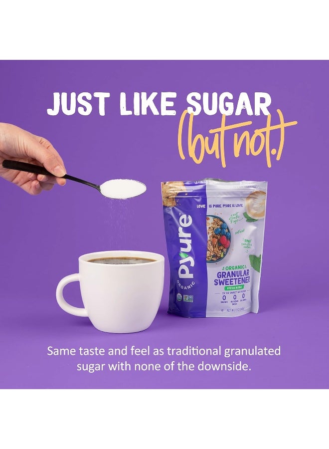 Pyure خليط ستيفيا العضوي من بايور | بديل السكر المحبب بدون سعرات حرارية وكربوهيدرات | مناسب للكيتو، والسكري، والنباتيين | بديل طعمه سكري | عضوي من وزارة الزراعة الأمريكية وغير معدل وراثيًا | جيد للخبز | 2.5 رطل (40 أونصة) - Image 3