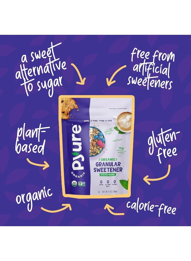 Pyure خليط ستيفيا العضوي من بايور | بديل السكر المحبب بدون سعرات حرارية وكربوهيدرات | مناسب للكيتو، والسكري، والنباتيين | بديل طعمه سكري | عضوي من وزارة الزراعة الأمريكية وغير معدل وراثيًا | جيد للخبز | 2.5 رطل (40 أونصة) - Image 4