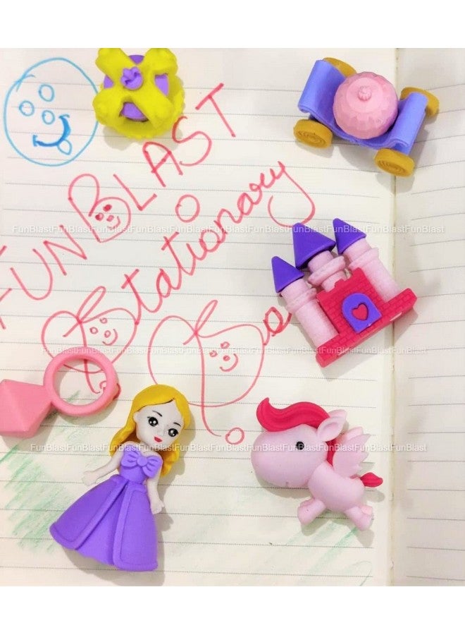FunBlast Eraser for Kids - Fairy-Tale Palace & Unicorn Theme Erasers Set for Kids, Eraser Set for Return Gift, Stationary Set for Kids, Rubber Eraser for Kids, Stationary Set for Kids (12 Pcs) - Image 4