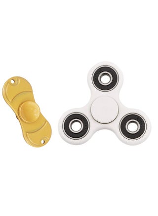 Premsons® Hand Spinner Desk Toy - High Speed Smooth Finger Spin Sensory Fidget Stress Relief Game Play for Kids & Adults - Birthday Party Gift - Combo - White + Metal Gold Dual - pzsku/Z19017E48DE28FB9A2E65Z/45/1743224298/d3cb6000-7f12-4649-b462-d867568809dc