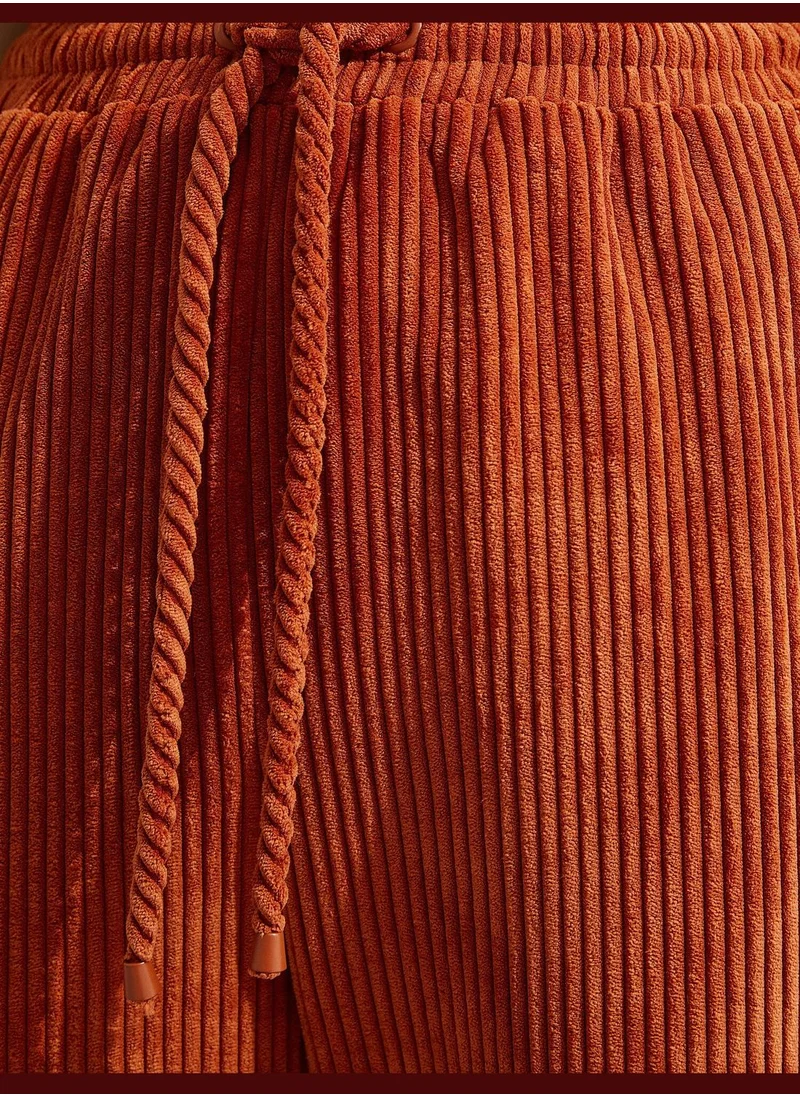 KOTON Drawstring Corduroy Pants