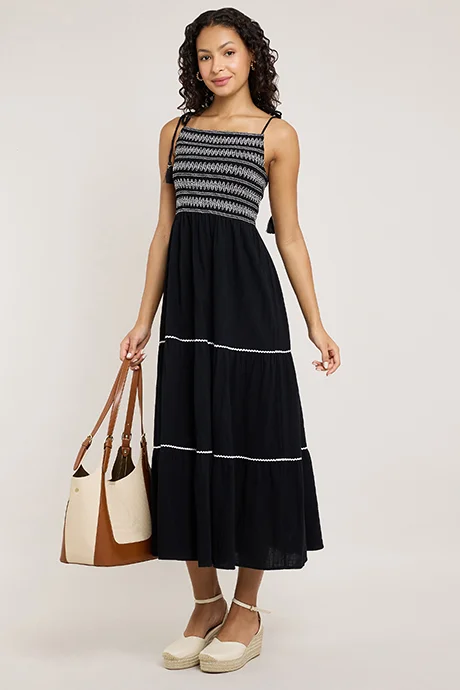 أر أند بي Embroidered Strappy Dress