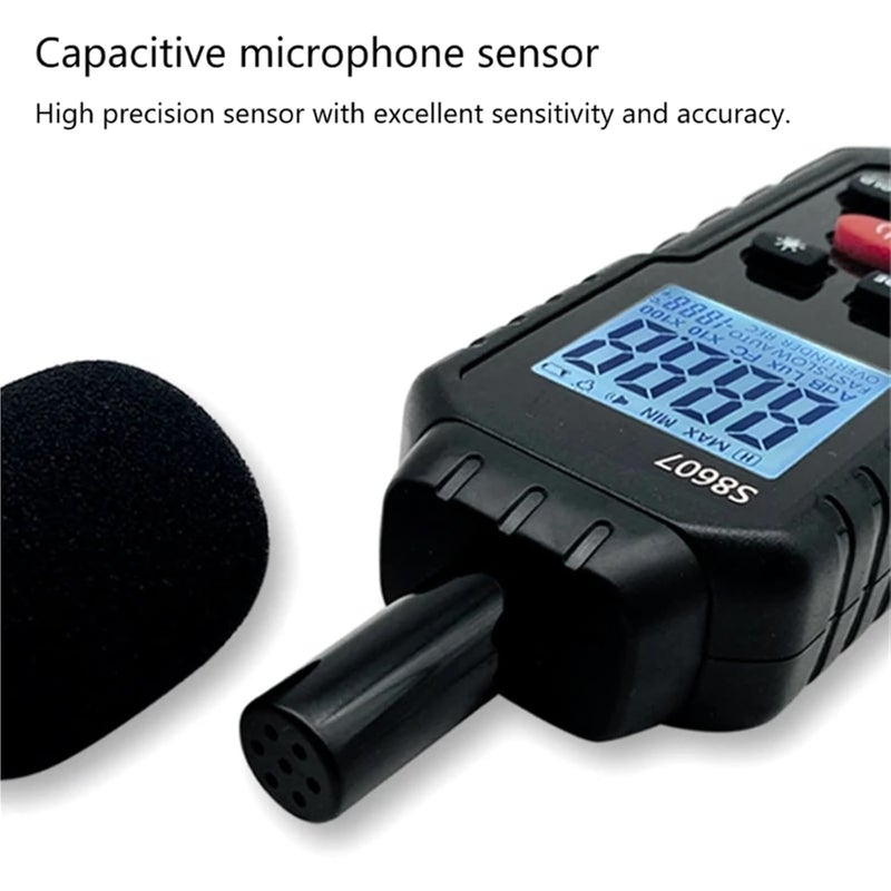 مقياس مستوى الصوت الرقمي، جهاز اختبار الضوضاء بالديسيبل 30-130 ديسيبل، محلل صوت احترافي - Image 5