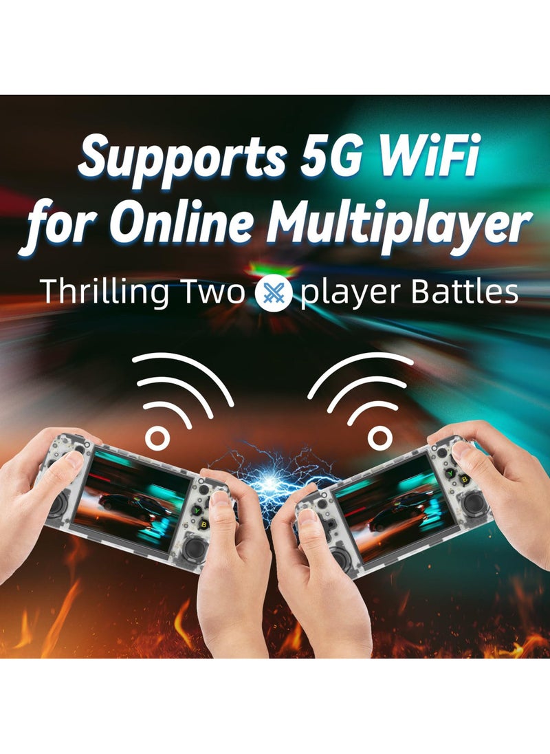 Retro Handheld Game Console, Portable Pocket Video Game Player, 3.5 Inch IPS Screen, Linux OS, Built-in 64G TF Card, Built-in 5500+ Games, Support HDMI TV Output/5G WiFi/Bluetooth 4.2 - Image 4