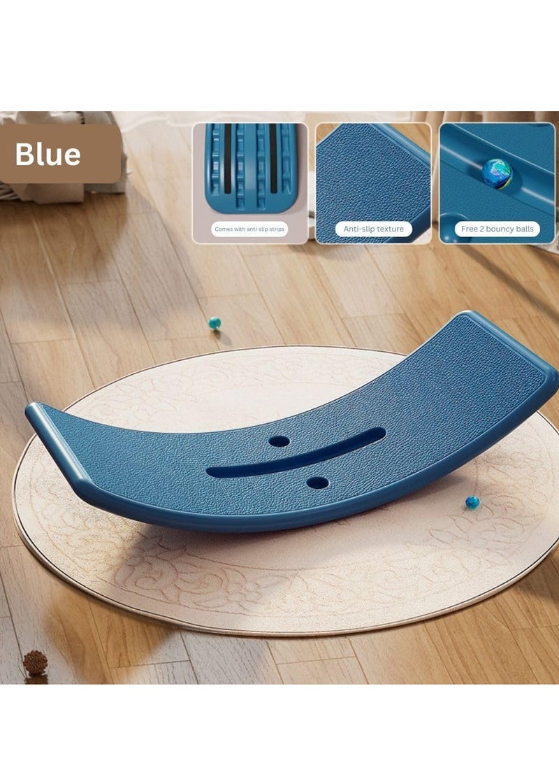 ترتيس لوحة توازن Turtees® ، لوحة الروك للأطفال ، لوحة تمايل قوية للأطفال ، لعبة موازنة ممتعة وجذابة ، لوحة توازن للأطفال لتحسين التوازن (أزرق داكن) - Image 2