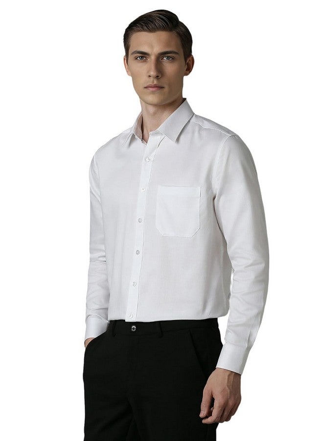 LOUIS PHILIPPE Louis Philippe Men's Solid Slim Fit Shirt (LPSFMSLFE54053_White - Image 2